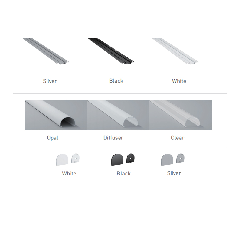 Plaster In Aluminum Channels For 20mm 5050 Double Row LED Strip Lights Plaster In Aluminum Channels For 20mm 5050 Double Row LED Strip Lights